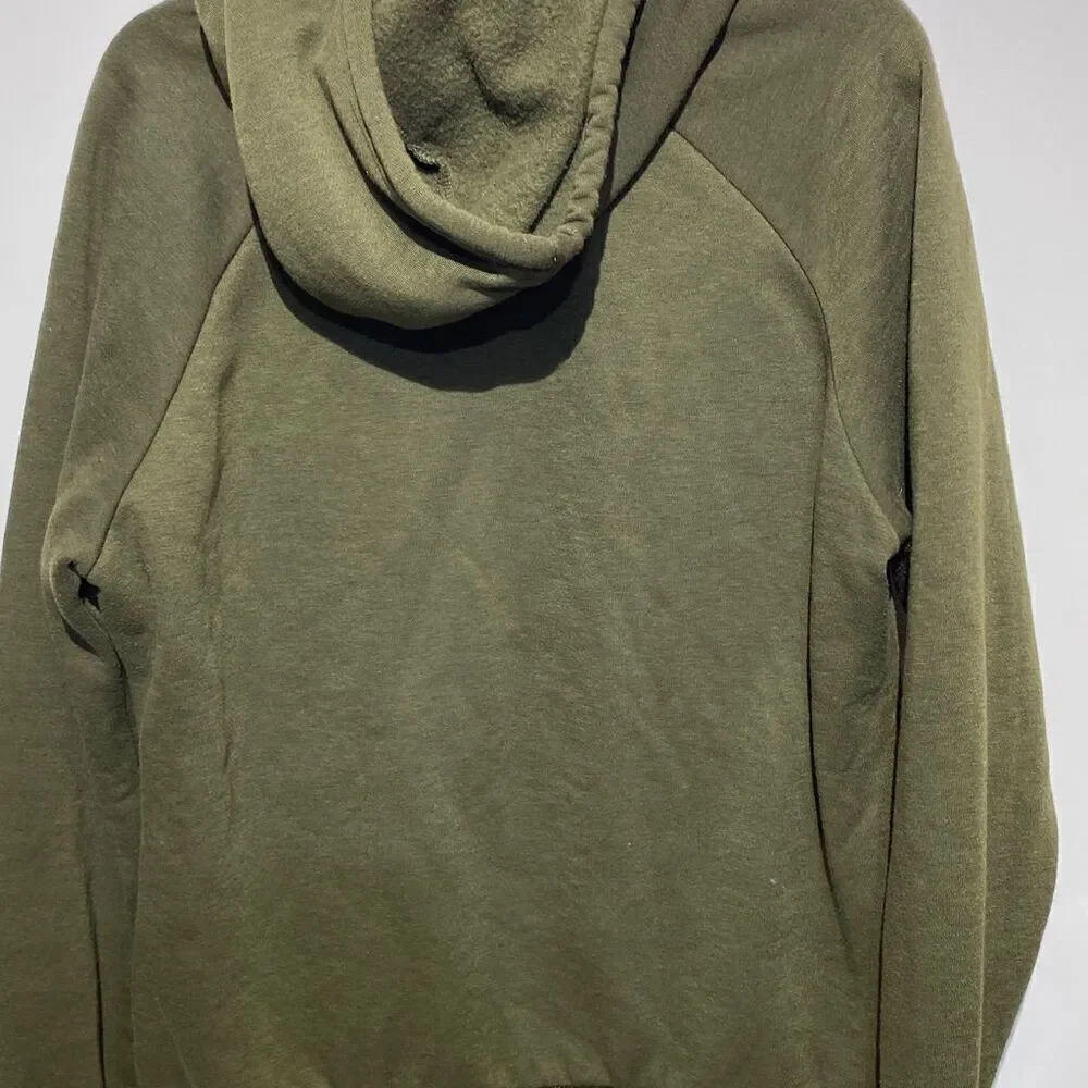 Bebe Sport Women's Green Gold Graphic Logo‎ Pullover Hoodie Size Medium